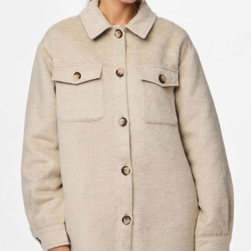 PIECES Shacket - Greige